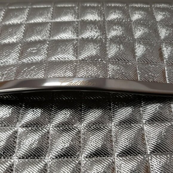 Cadillac Silver Quilted Clutch Purse with Original Box - Picture 6 of 7